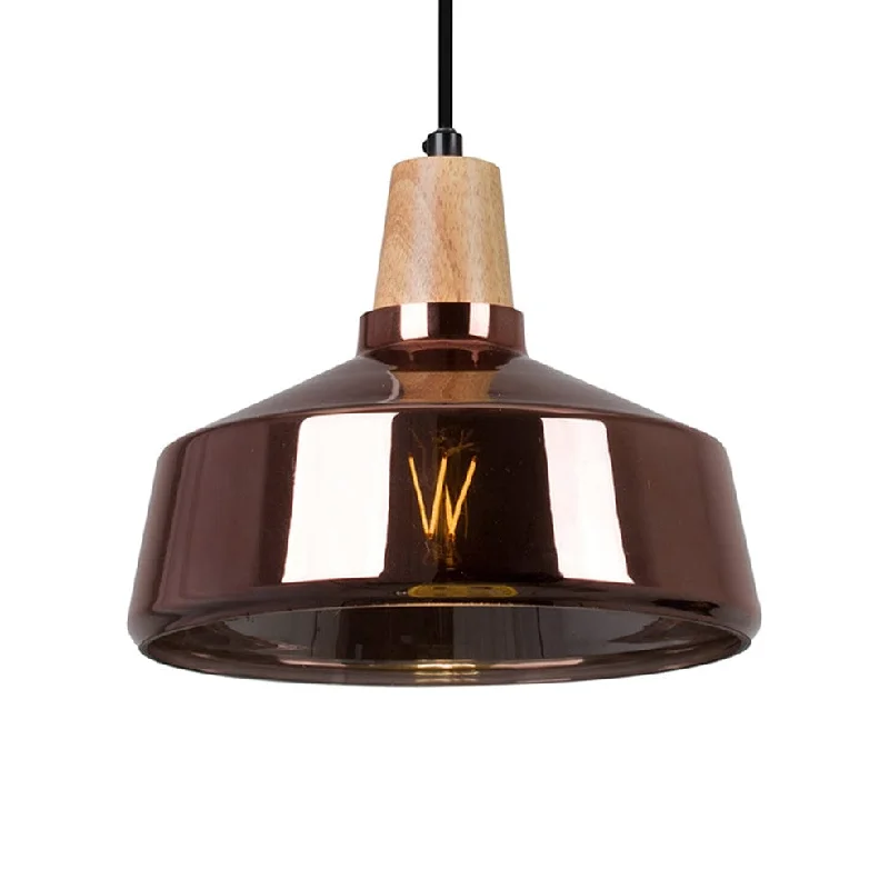 Metal Ceiling Lights in Brass, Copper, Stainless Steel, and IronMetal Ceiling Lights in Brass, Copper, Stainless Steel, and IronTallinn Glass and Wood Pendant Light | Copper or Smokey