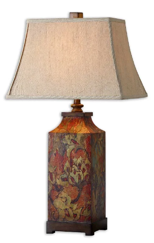 leather table lamps with a distressed texture for a rugged charmleather table lamps with a distressed texture for a rugged charmColorful Flowers Table Lamp