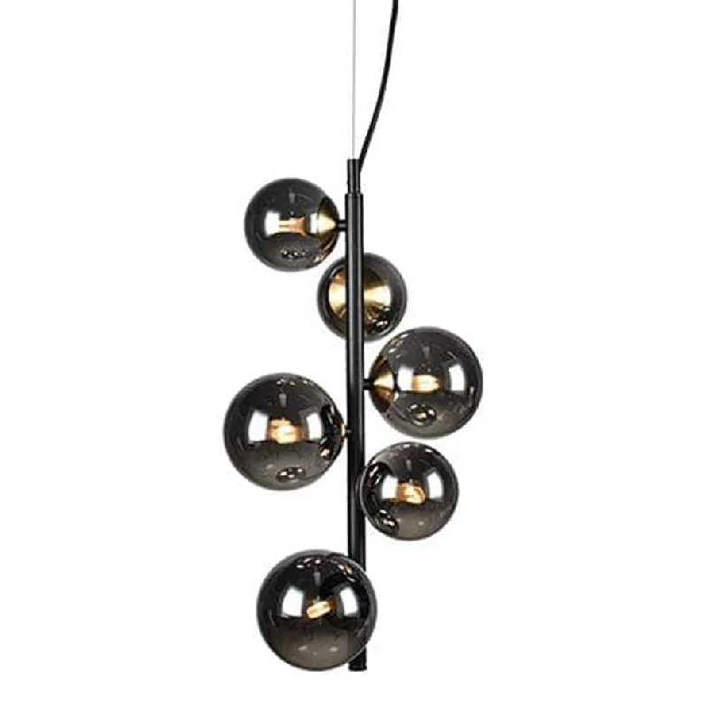 Scandinavian Style Ceiling Lights with Light Wood AccentsVertical Constellation Metal and Glass