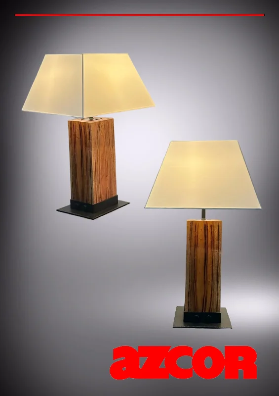 rustic farmhouse table lamps for cozy kitchensZora Wood Table Lamp